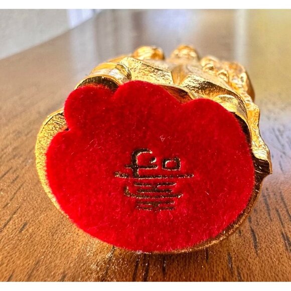 VTG Risis Singapore 24k Gold Plated  Fu Lu Shou Deities Ruler Figurines Set of 3 - Picture 10 of 12